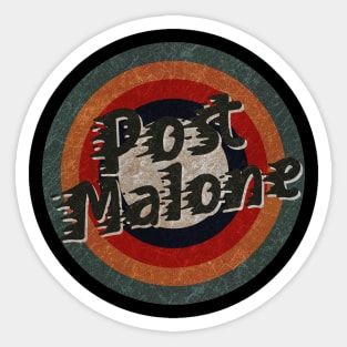 Retro Color Typography Faded Style Post Malone Sticker